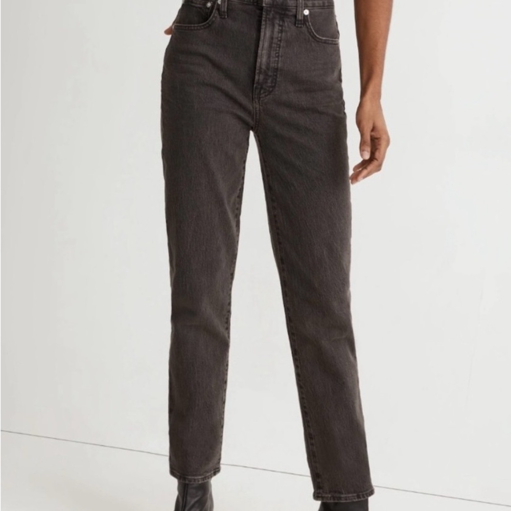 Madewell Perfect Vintage Black Straight Leg Jeans